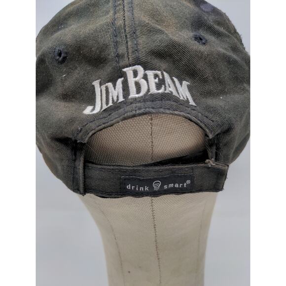 ESPN Jim Beam Next Round Drink Smart Strapback Hat OSFA Black Embroidered - Picture 7 of 12